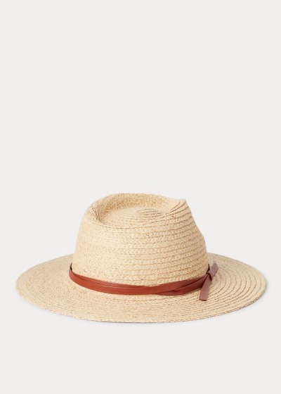 Fedora Ralph Lauren Mujer Marrom - Belted Raffia - TGIYE2951